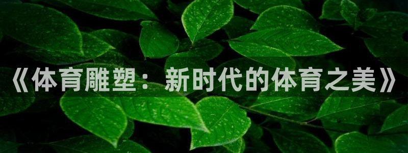 哈哈体育十年：《体育雕塑：新时代的体育之美》
